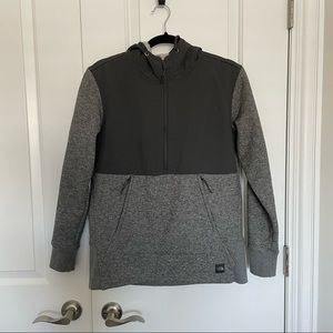 North Face hooded quarter zip